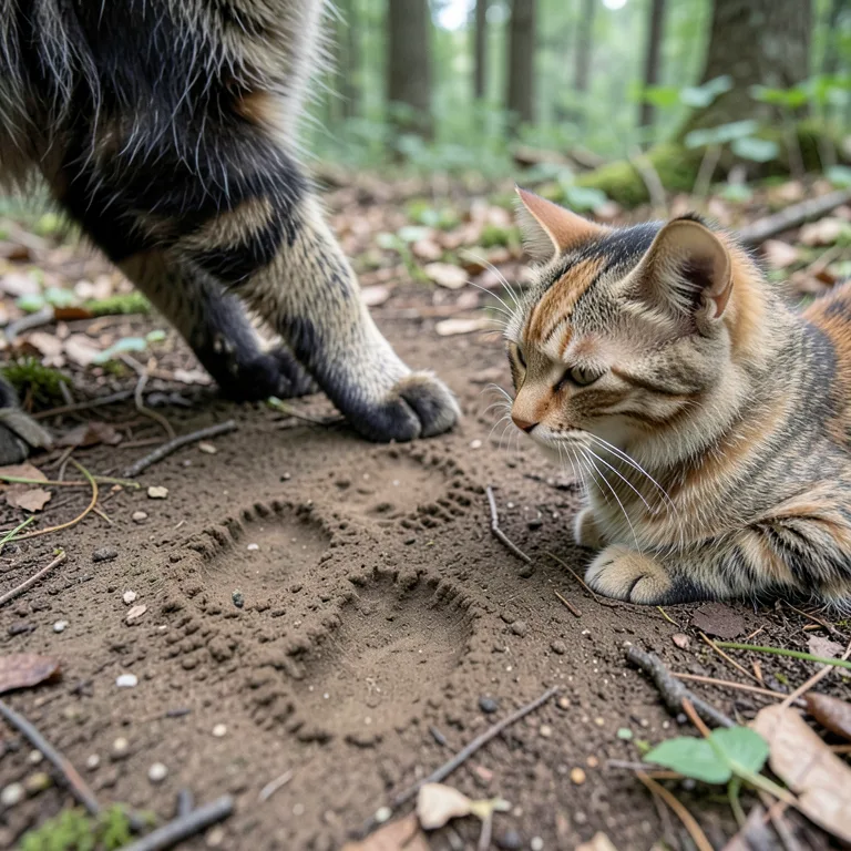 Jak vypadá stopa kuny a kočky - ilustrační foto